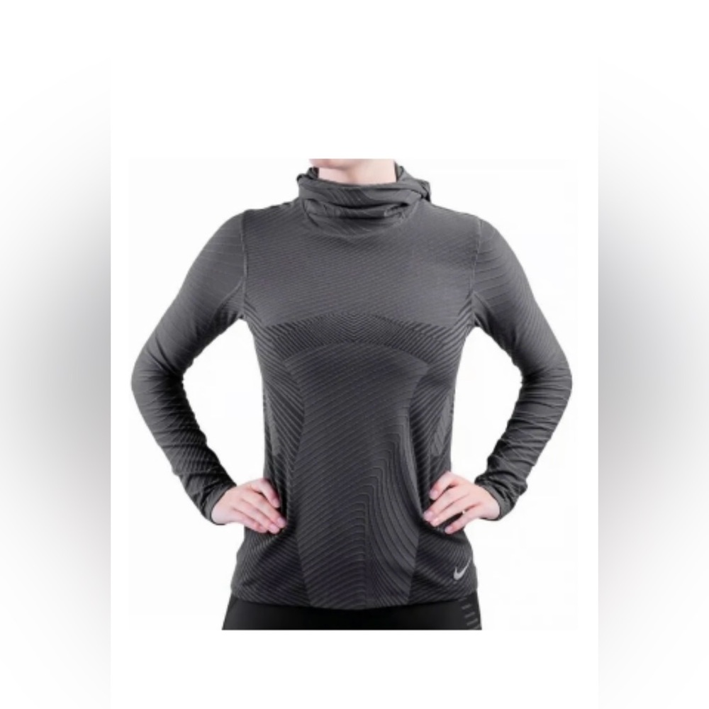 Nike Black Dri-FIT long sleeve with hoodie Running Top